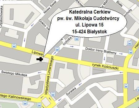 Mapa centrum Białegostoku